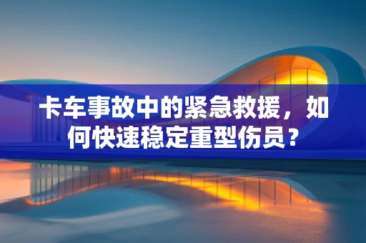 卡车事故中的紧急救援，如何快速稳定重型伤员？