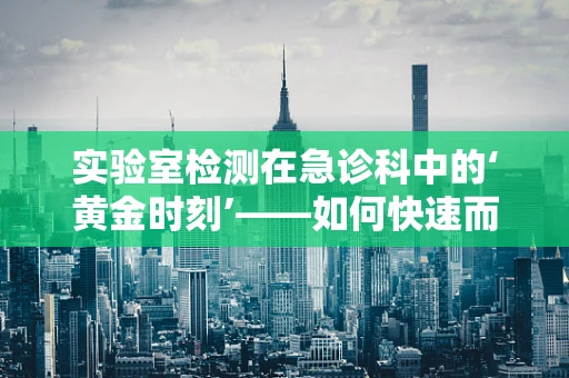 实验室检测在急诊科中的‘黄金时刻’——如何快速而准确地为患者争取生存机会？