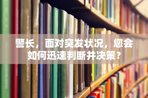 警长，面对突发状况，您会如何迅速判断并决策？