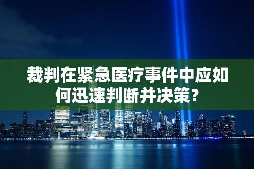 裁判在紧急医疗事件中应如何迅速判断并决策？